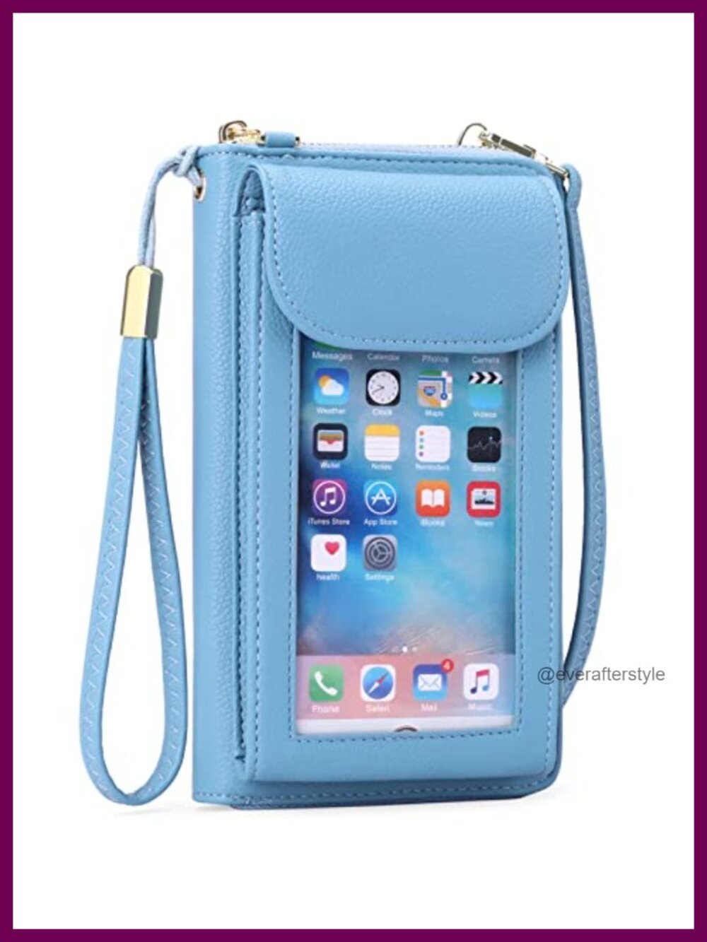 Small RFID Crossbody Bag PU Leather Cell Phone Wallet Purse Adjustable Strap